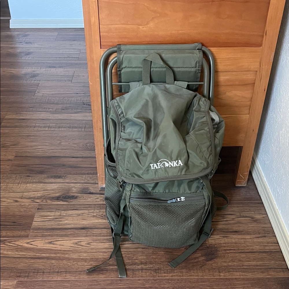 Tatonka Olive Backpack with Built-in Chair
